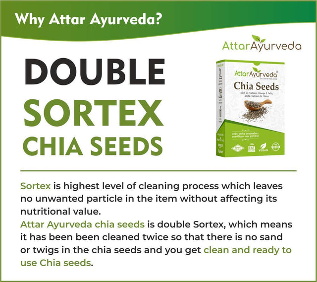 Attar Ayurveda Chia Seeds for Weight Loss Omega 3 250 Gm