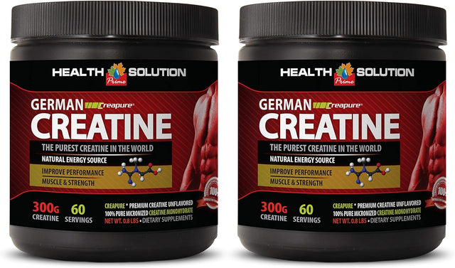 Pre Workout for Men Fat Burner - German CREATINE CREAPURE - Dietary Supplement - Creatine for Women Pills - 2 Cans 600 Grams (120 Servings)