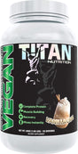 Titan Vegan Protein Powder (2 Lbs) - 100% Plant-Based with 9 Essential Amino Acids + Antioxidant-Rich Superfoods - Clean, Non-Dairy High-Fiber Shake - Build Lean Muscle & Burn Fat - Vanilla Chai