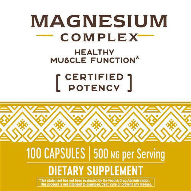 Nature'S Way Magnesium Complex, 100 Ct