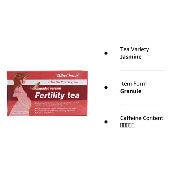 Wins Town Fertility Tea for Women, Promotes Ovulation, Supports Hormonal Balance and Pregnancy, 30 Tea Bags