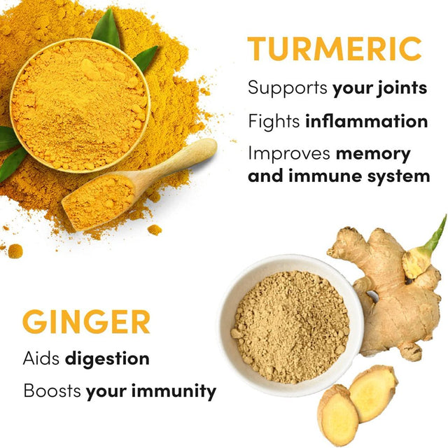 Curcuwell Turmeric Curcumin Gummies with Ginger - Helps Support Healthy Joints, Inflammation, and Digestive Health & Immunity + - Vegan, Chewable, Natural Dietary Supplement for Men & Women (60 Count)