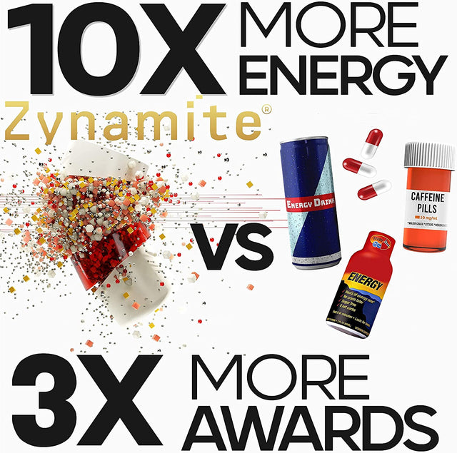 Zynamite Natural Energy Supplement - for Energy, Focus, & Fatigue - Energy Vitamins for Women & Men - Crash Free Energy Booster - Caffeine Free Nootropic Energy Supplements - 30 Energy Pills