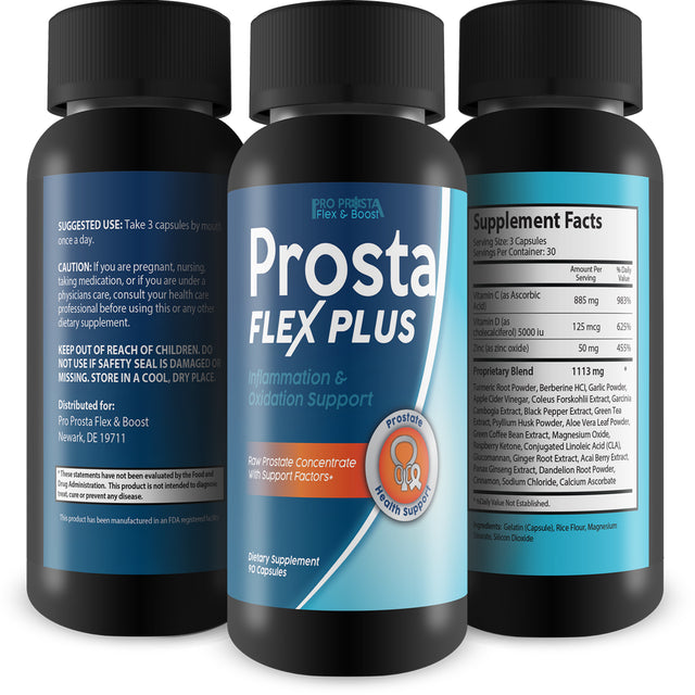 Pro Prosta Flex plus - Support Reduced Inflammation, Improved Circulation, Reduced Oxidative Stress, and Better Overall Health - Herbal Blend with Turmeric for Prostate - Male Formula