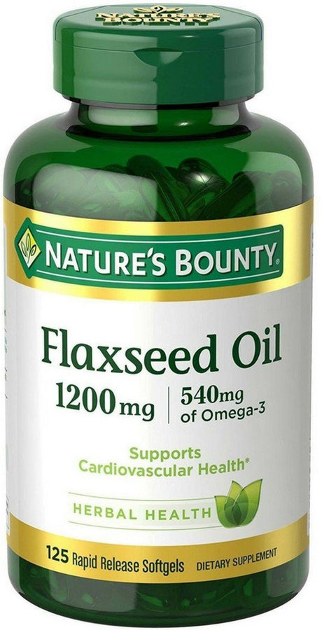 Nature'S Bounty Flaxseed Oil 1200 Mg, 125 Rapid Release Softgels