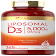 Liposomal Vitamin D3 | 5000Iu | 365 Softgels | by Carlyle