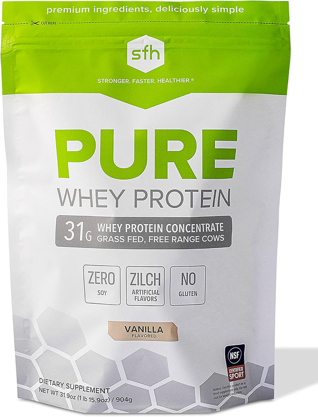 SFH Health & Wellness Bundle Pure Whey Vanilla Protein Powder and Super Omega 3 Fish Oil Capsules