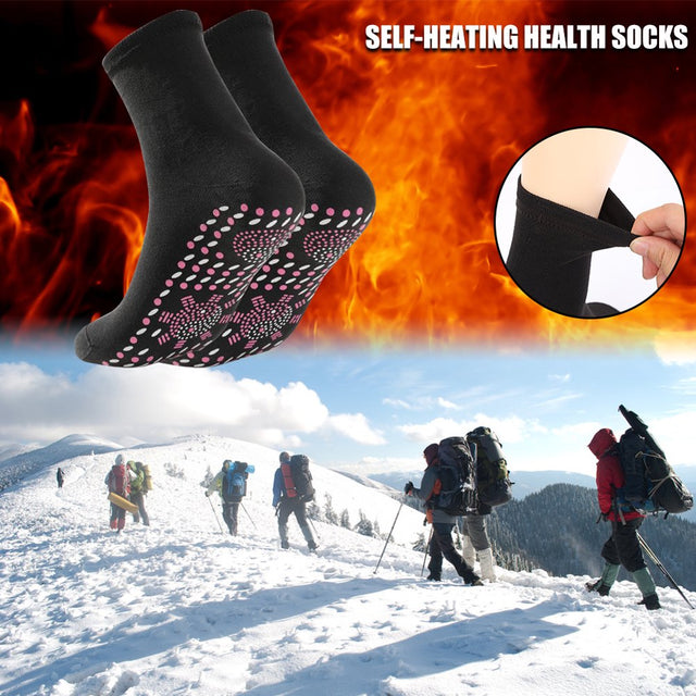 Lotpreco Self-Heating Socks,Magnetic Socks,Heated Socks for Men Women,3Pairs Comfortable Warm Breathable Massage Anti-Freezing,For Fishing Camping Hiking Skiing Foot Warmertourmaline Self-Heating