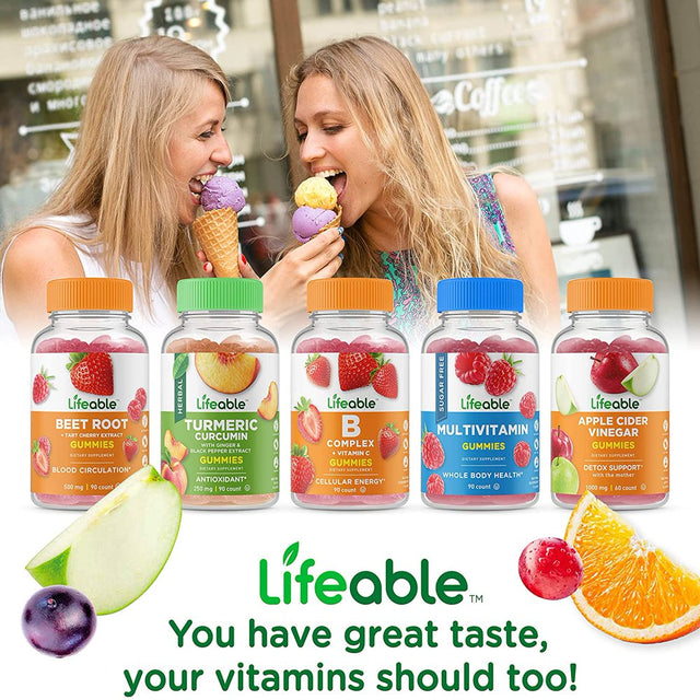 Lifeable Sugar Free B12, 1000 Mcg, 90 Gummies