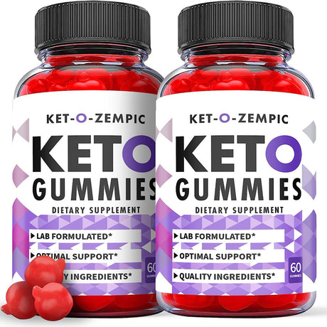 (2 Pack) Ket-O-Zempic Keto ACV Gummies - Supplement for Weight Loss - Energy & Focus Boosting Dietary Supplements for Weight Management & Metabolism - Fat Burn - 120 Gummies