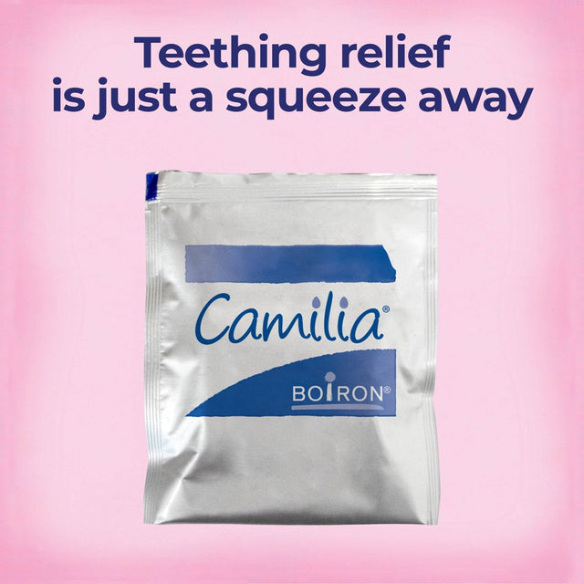 Boiron Camilia Teething Drops for Daytime and Nighttime Relief of Painful or Swollen Gums and Irritability in Babies, Irritability, 30 Single Liquid Doses