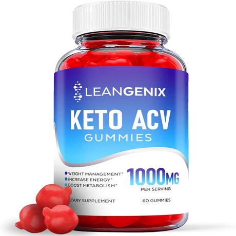 (1 Pack) Leangenix Keto ACV Gummies - Apple Cider Vinegar Supplement for Weight Loss - Energy & Focus Boosting Dietary Supplements for Weight Management & Metabolism - Fat Burn - 60 Gummies