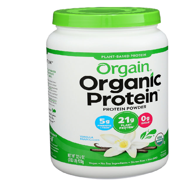 Orgain Sweet Vanilla Bean Organic Protein Powder, 2.05 Lb