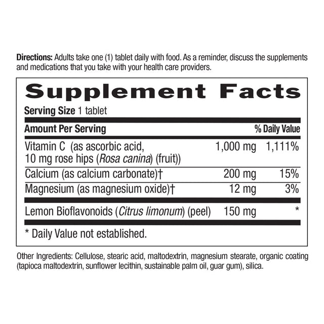 Country Life Buffered Vitamin C, 1,000 Mg, 100 Tablets