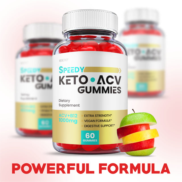 (2 Pack) Speedy Keto ACV Gummies, Advanced Weight Loss Support with Apple Cider Vinegar B12 1000 Mg, Speedy Keto ACV Gummy, 120 Gummies