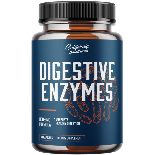 Pure Digestive Enzyme Capsules with Lipase Amylase Protease - Aids Digestive System Natural Immune System Booster - Breaks down Carbohydrates Reduce Bloating Gas Digestive Enzymes Pills