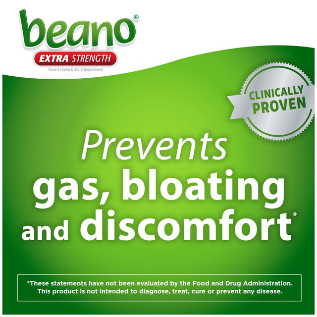 Beano Extra Strength, Gas Prevention & Digestive Enzyme Supplement, 100 Count