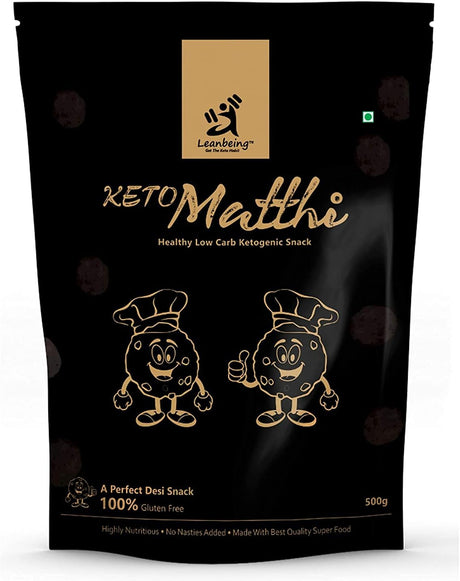 Leanbeing Keto Matthi (500G) | Lip Smacking Indian Snack