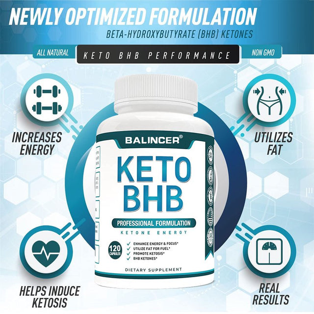 Balincer Premium Keto Diet Pills - Utilize Fat for Energy with Ketosis - Boost Energy & Focus, Manage Cravings, Support Metabolism - Keto Bhb Supplement for Women & Men