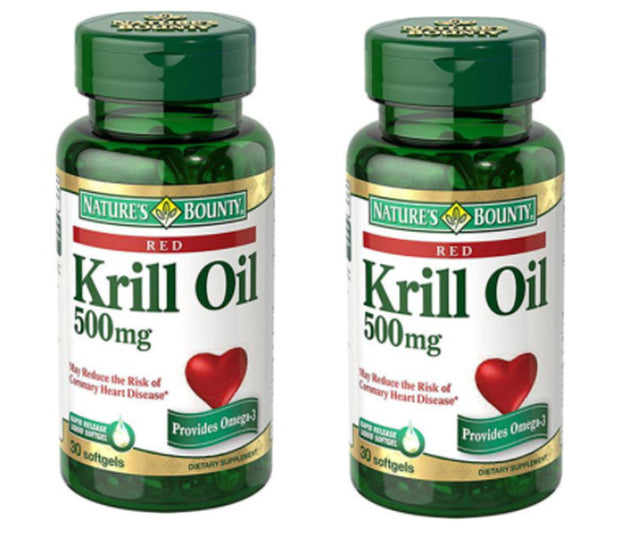 Nature'S Bounty Red Krill Oil 500 Mg Dietary Supplement Softgels 30 Soft Gels (Pack of 2)