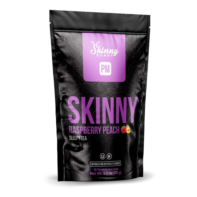 PM Skinny Detox Snooze Tea | 7 Different Flavors Available (Raspberry Peach, 28 Day Supply)