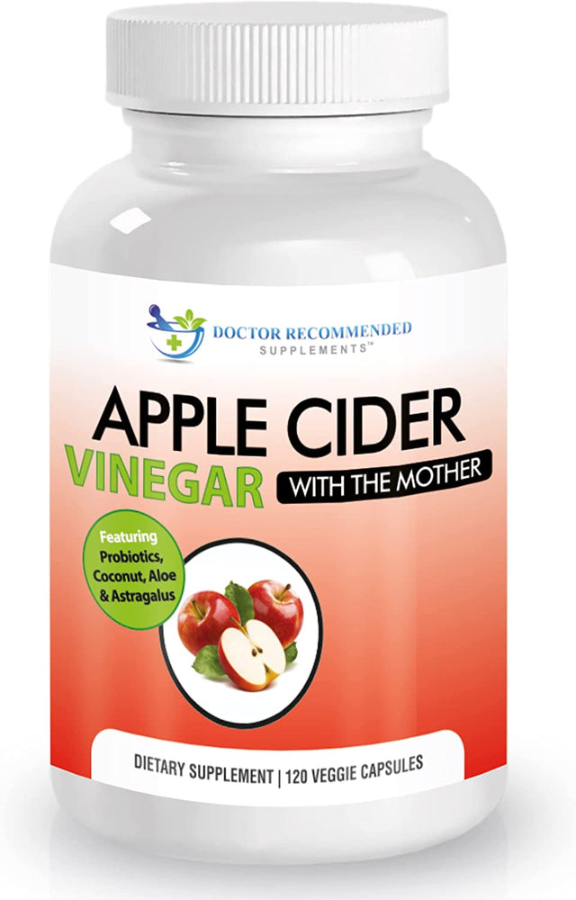 Apple Cider Vinegar Capsules - 100% Organic Apple Cider Vinegar Pills 1500 Mg - Natural Digestion, Immune Booster Support & Cleansing Supplement with Probiotics - Made in the USA