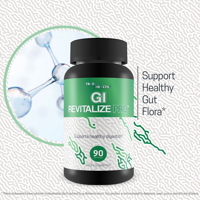 GI Revitalize Pro - Gut Health Supplements for Gastrointestinal Health Support - Promote Improved Digestion, Nutrient Absorption, & Regularity - Vitamin D & Psyllium - Bonus Immune Support Benefits