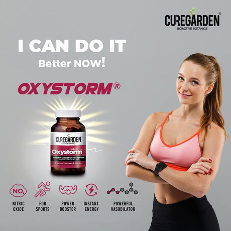 Curegarden Oxystorm Natural Endurance Enhancer with Powers from Red Spinach (Amaranthus)| Boosts Blood Circulation, Improves Cardiovascular Functions