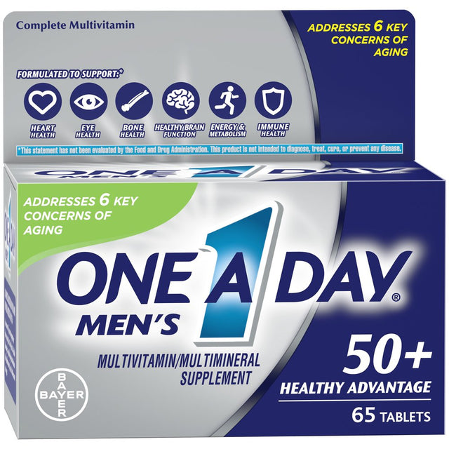 One a Day Men'S 50+ Multivitamin Tablets, Multivitamins for Men, 65 Ct