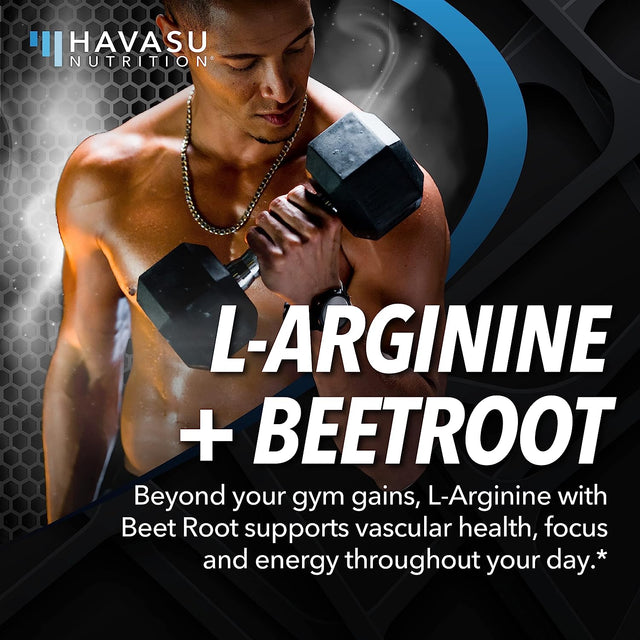 L Arginine Powder | L-Arginine L-Citrulline Organic Beet Root and S7 Plant-Based Ingredients for Pre Workout and Post Workout | Nitric Oxide Supplements for Men & Women | Unflavored L-Arginine Powder