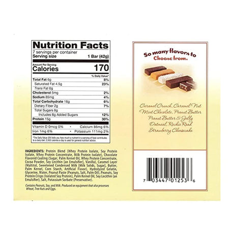 Ideal Protein Compatible Fitwise High Protein Caramel Crunch Bars