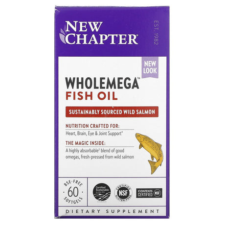 New Chapter, Wholemega Fish Oil, 60 Softgels