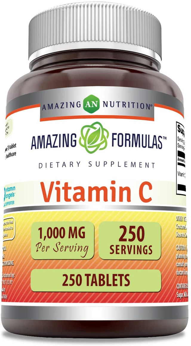 Amazing Formulas Vitamin C 1000 Mg 250 Tablets Supplement | Non-Gmo | Gluten Free | Made in USA