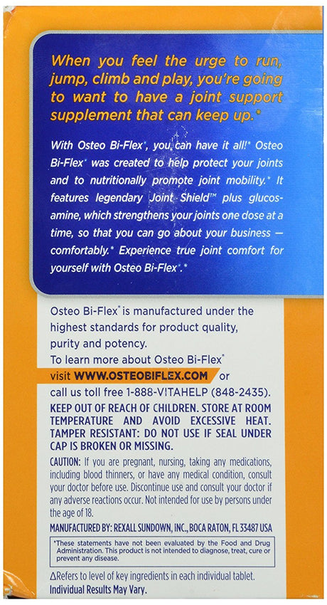 Osteo Bi-Flex Triple Strength Coated Tablets (Pack of 120), Joint Health* Supplements with Glucosamine & Vitamin C, Gluten Free