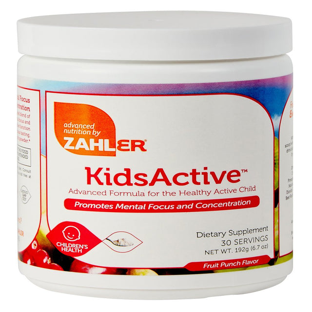 Zahler Kidsactive, Kids CONCENTRATION Formula Powder, All Natural Children’S Supplement Supporting FOCUS and ATTENTION, Certified Kosher, 30 Servings Fruit Punch Flavored Powder