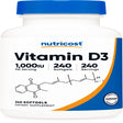 Nutricost Vitamin D3 1000Iu Softgels, 240 Softgels, Non-Gmo & Gluten Free Supplement