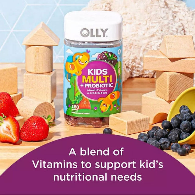 OLLY Kids Multi + Probiotic Yum Berry Punch Vitamin Gummies (160 Ct.)