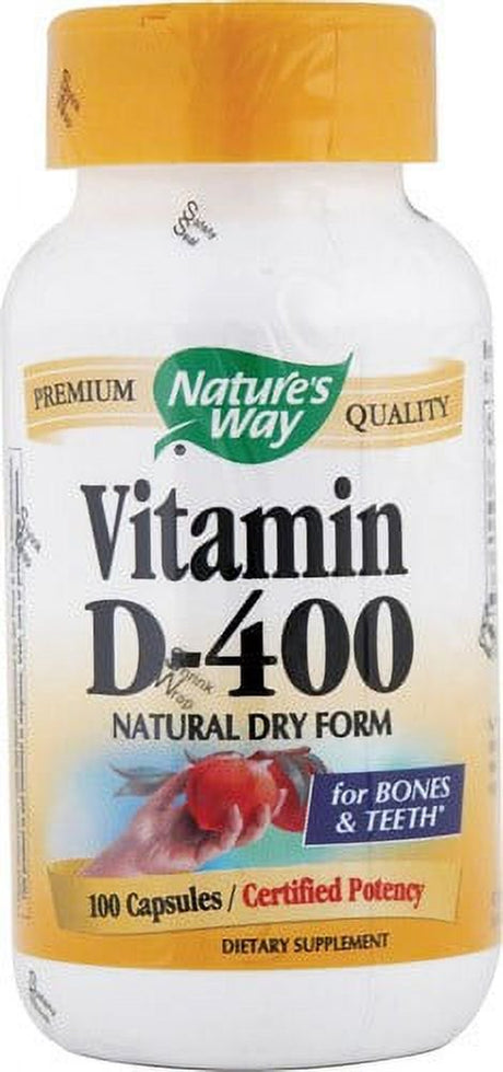 Nature'S Way Vitamin D 400 IU Dry Capsules, 100 Each