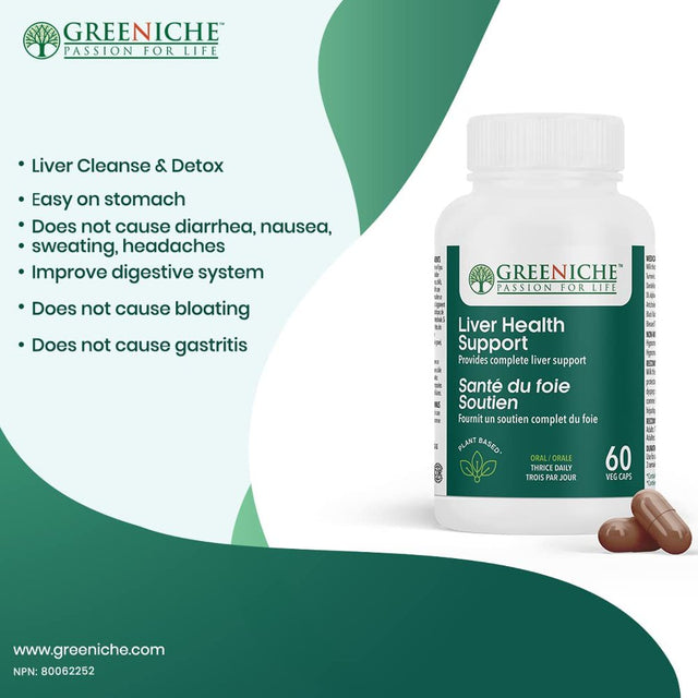 Greeniche Liver Health Support Formula Vegicaps, 110G