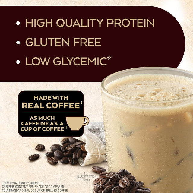 Atkins Café Au Lait Iced Coffee Protein Shake, 15G Protein, Low Glycemic, 3G Net Carb, 1G Sugar, Keto Friendly, 11 Fl Oz (Pack of 12)