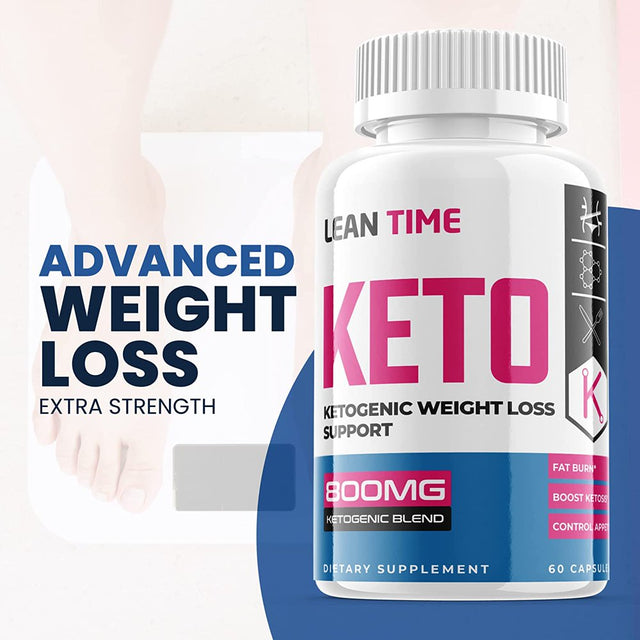 Lean Time Keto - Pills for Ketogenic Weight Loss Support - Energy Boosting Supplements for Weight Management and Metabolism - Advanced Ketogenic Ketones - 120 Capsules (2 Pack)