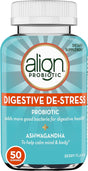 Align Probiotic, Digestive De-Stress, Probiotic for Women and Men with Ashwagandha, Helps with a Healthy Response to Stress, Gluten Free, Soy Free, Vegetarian, 50 Gummies