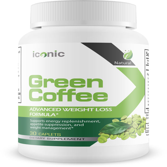 Iconic Green Coffee- Complete Premium Weight Management Formula-Natural and Potent Weight Loss Pills for Men and Women – Burn Belly Fat – Metabolism Booster –