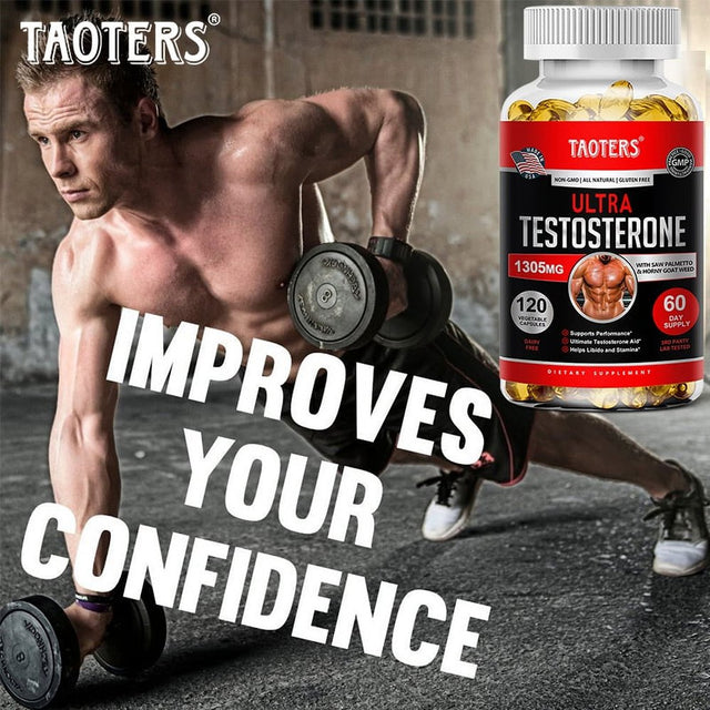 TAOTERS Natural Testosterone Booster - Increase Energy, Improve Muscle Strength & Growth