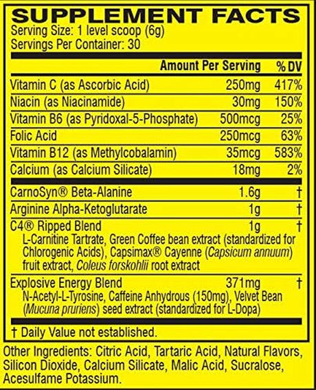 Cellucor C4 Ripped Pre Workout Powder + Fat Burner, Cherry Limeade, 30 Servings + Scivation Xtend Ripped BCAA Powder, Blueberry Lemonade, 30 Servings