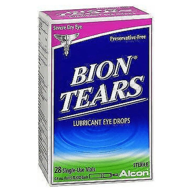 Bion Tears Lubricant Drops Dry Eye, No Preservative Sterile, 28 Ct, 6-Pack