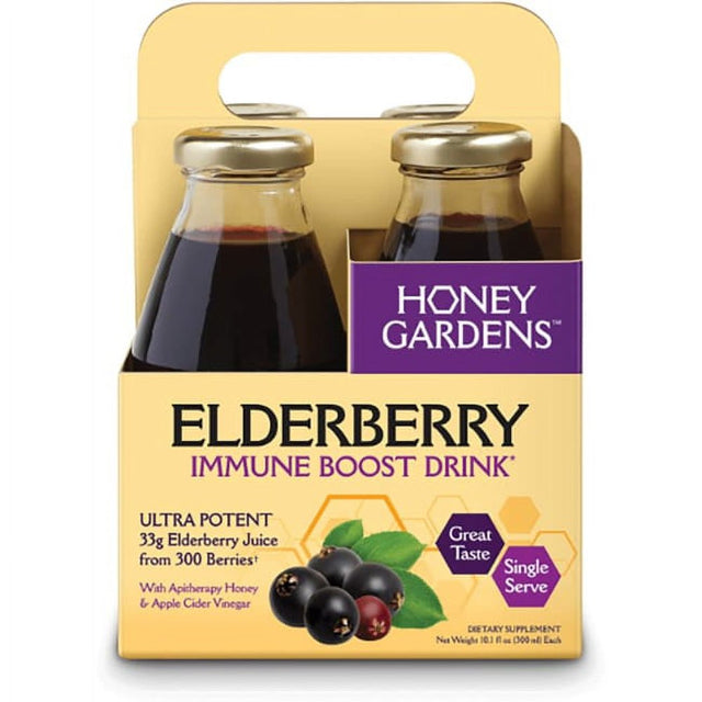 Honey Gardens Elderberry Immune Boost Drink 33 G 4 Pack(S)