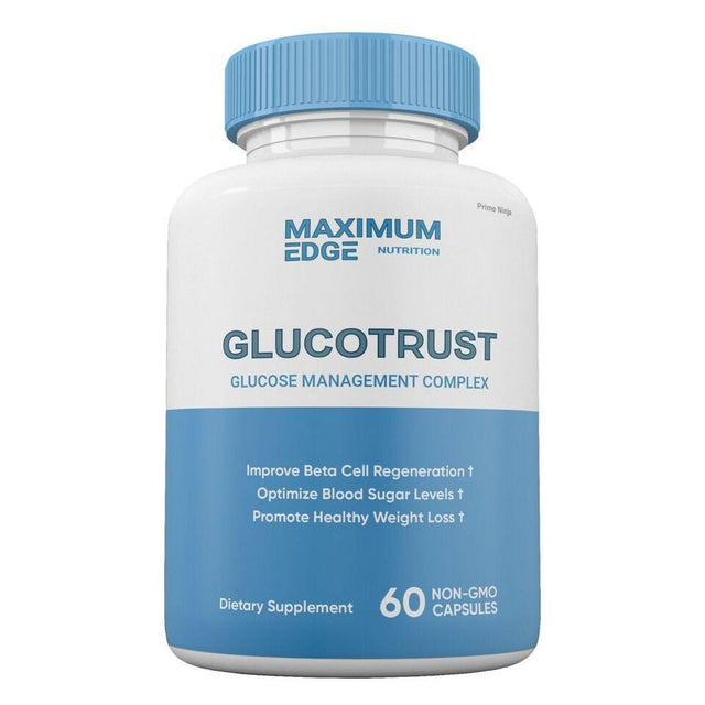 Glucotrust Blood Sugar Supplement 60 Capsules Pack of 3