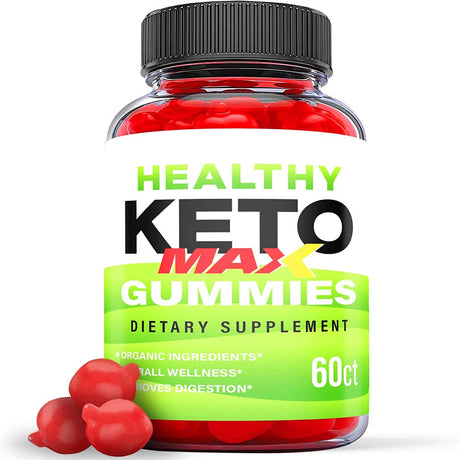 (1 Pack) Healthy Max Keto ACV Gummies - Supplement for Weight Loss - Energy & Focus Boosting Dietary Supplements for Weight Management & Metabolism - Fat Burn - 60 Gummies