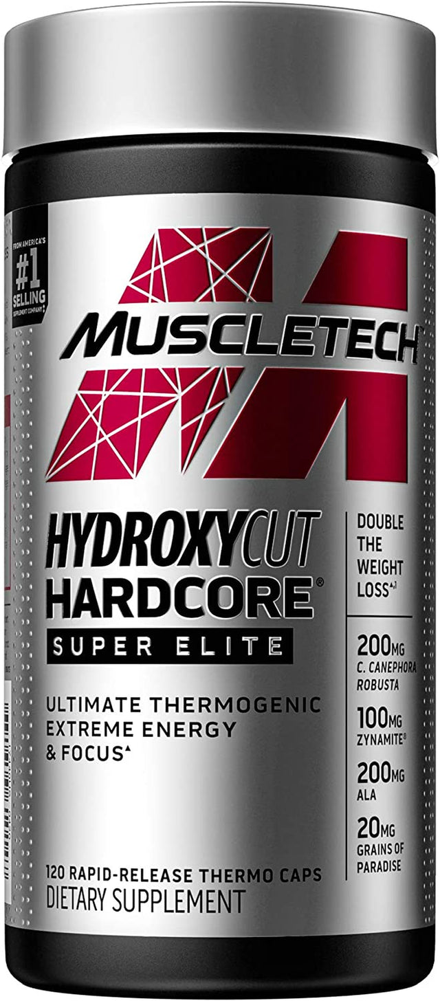 Weight Loss Pills for Women & Men Muscletech Hydroxycut Hardcore Super Elite Weight Loss Supplement Pills Energy Pills Metabolism Booster for Weight Loss Intense Focus + Sensory120 Pills